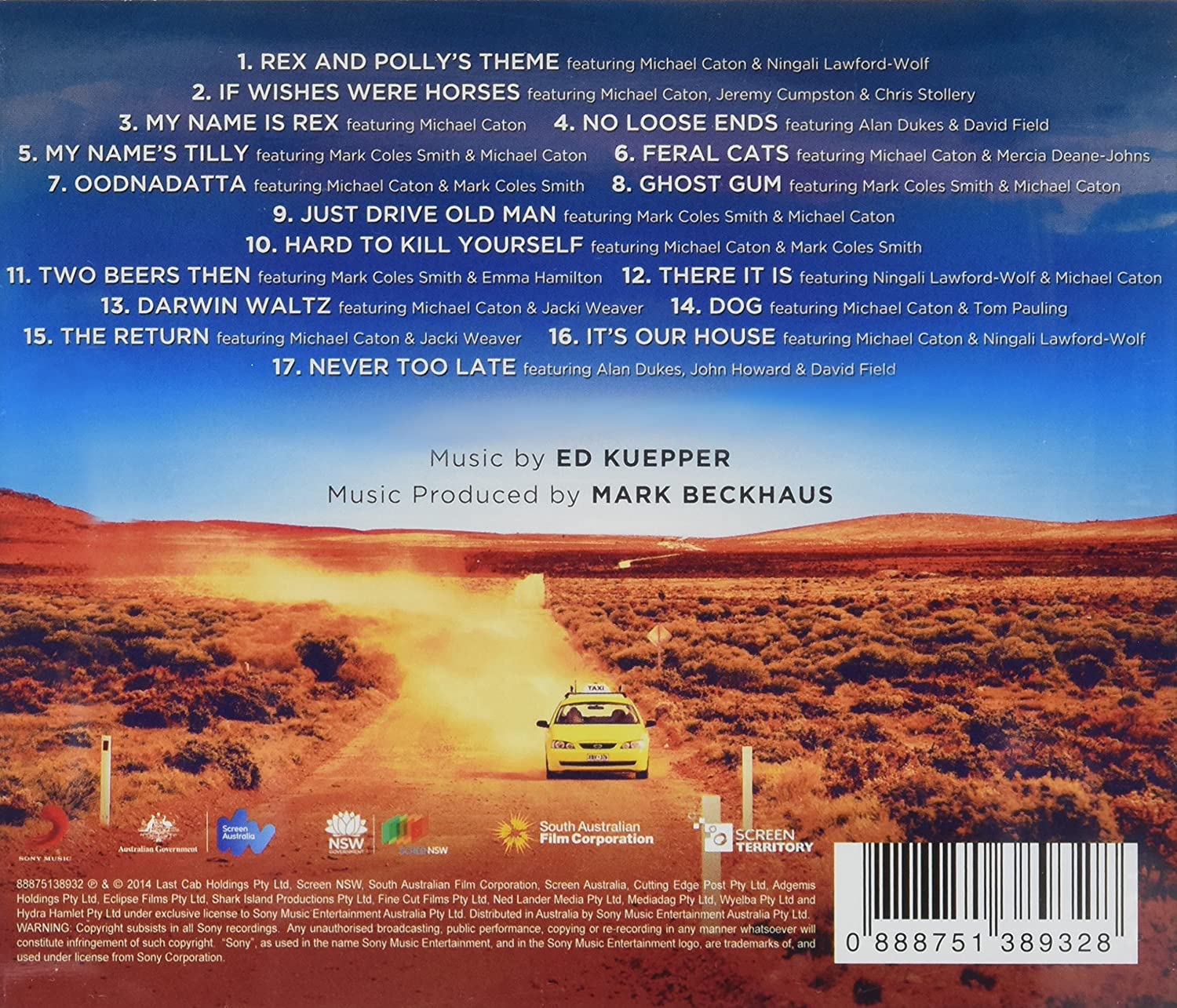 Last Cab to Darwin - Soundtrack