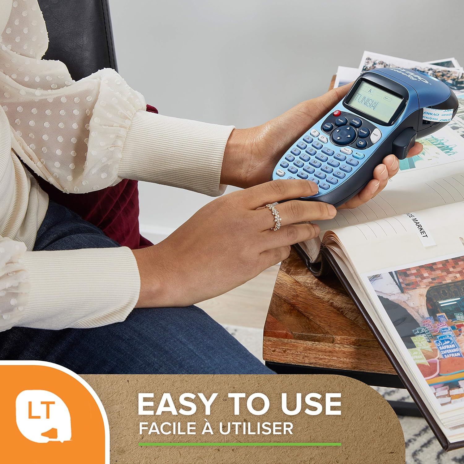 DYMO LT etiquetas auténticas para ropa | Negro sobre blanco | 12 mm x 4m | Hierro en las etiquetas de tela para las etiquetadoras LetraTag | autoadhesivo
