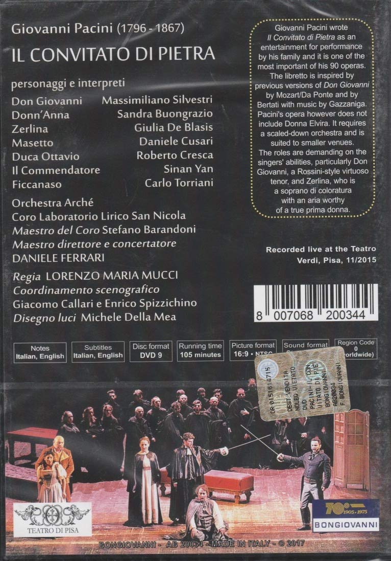 Pacini: Il Convitato di Pietra (Live, Teatro Verdi, Pisa, November 2015