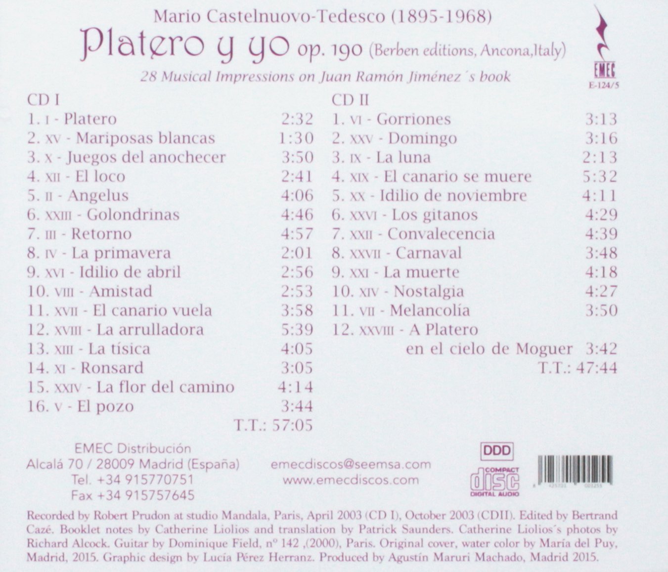 Platero Y Yo Op.190