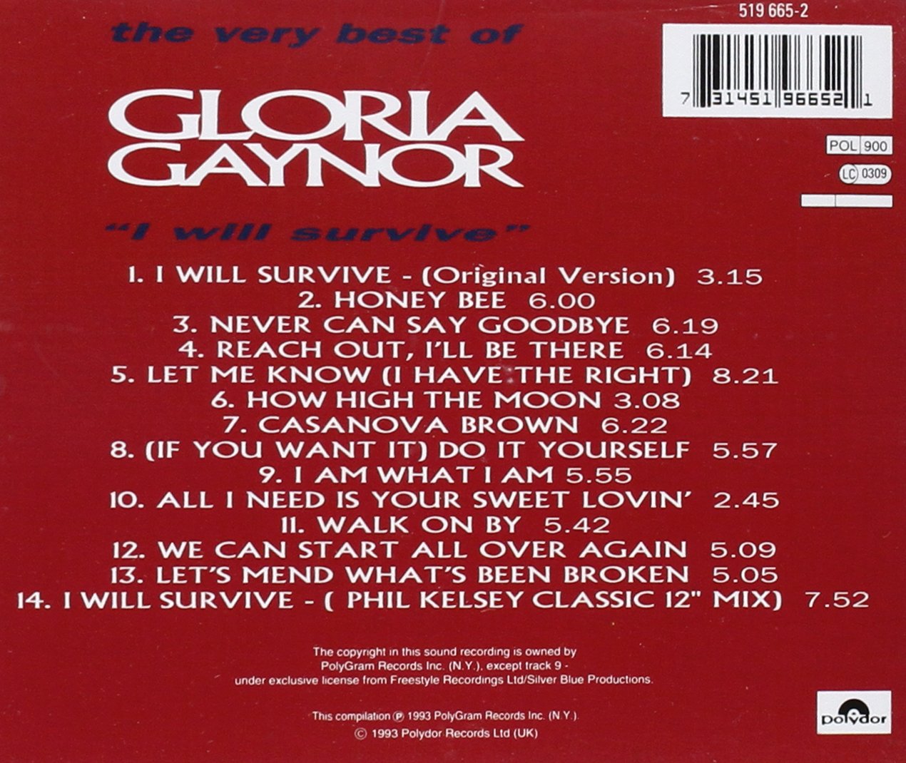 I Will Survive: the Best of Gloria Gaynor