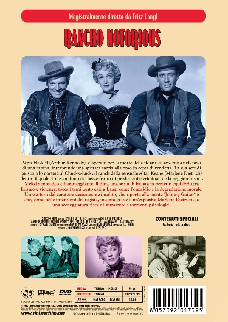 rancho notorious DVD Italian Import