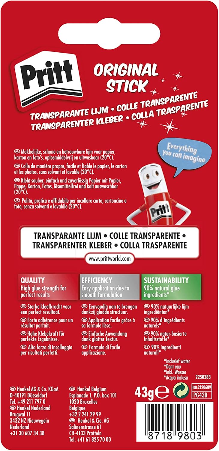Bastone da incollare Pritt, 43 g