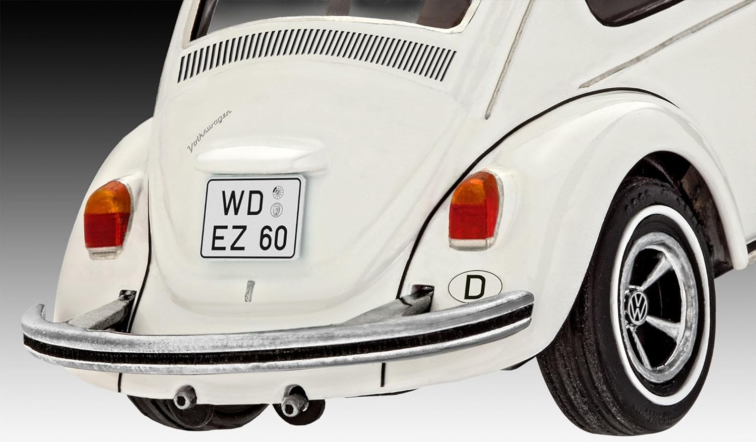Revell Model Set 67681 VW Beetle 1:32 Scale Unbuilt/Unpainted Plastic Model Kit with Contacta Professional Glue, Paintbrush & Selected Aqua Color Paints