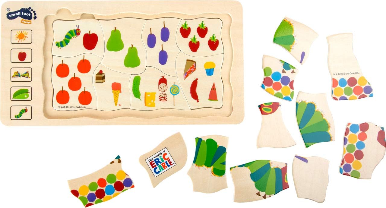 Small foot - Puzzel van Rupsje nooitgenoeg - Houten speelgoed vanaf 3 jaar