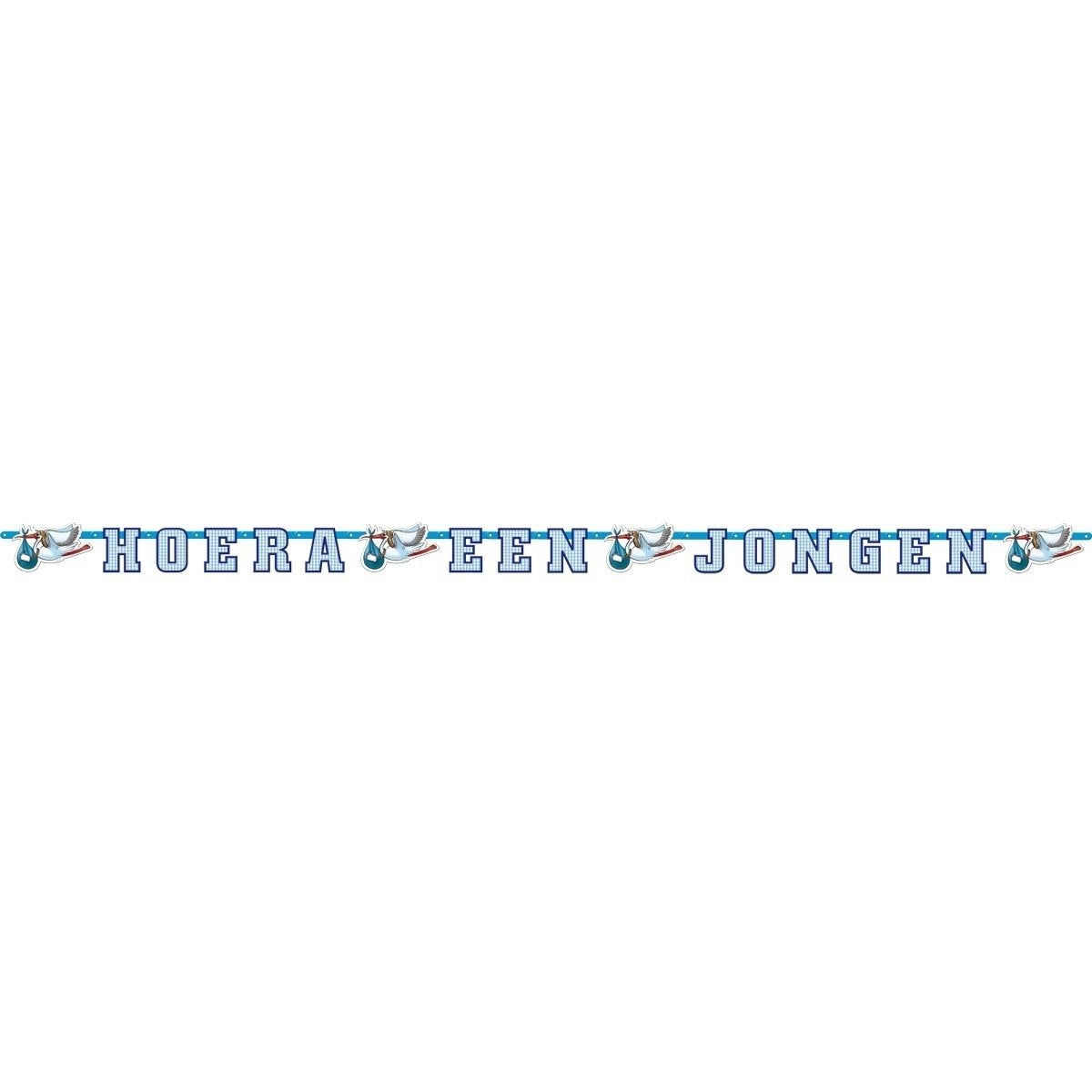 Folat Hoera Greeting chain Een Jongen * 2.7 m