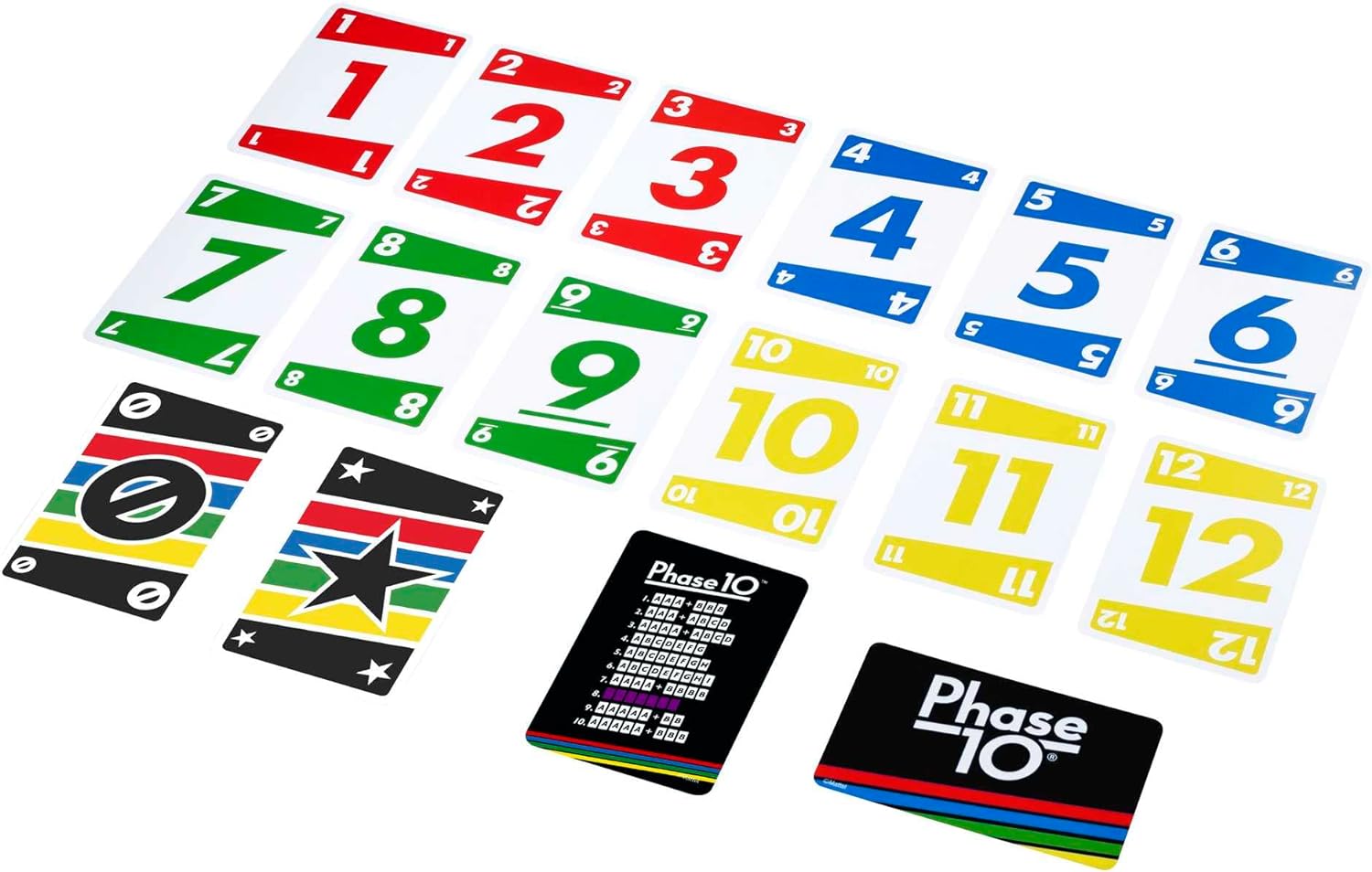 Mattel Games Phase 10 card game, sequences rummy-like card game, includes 108 cards, FFY05