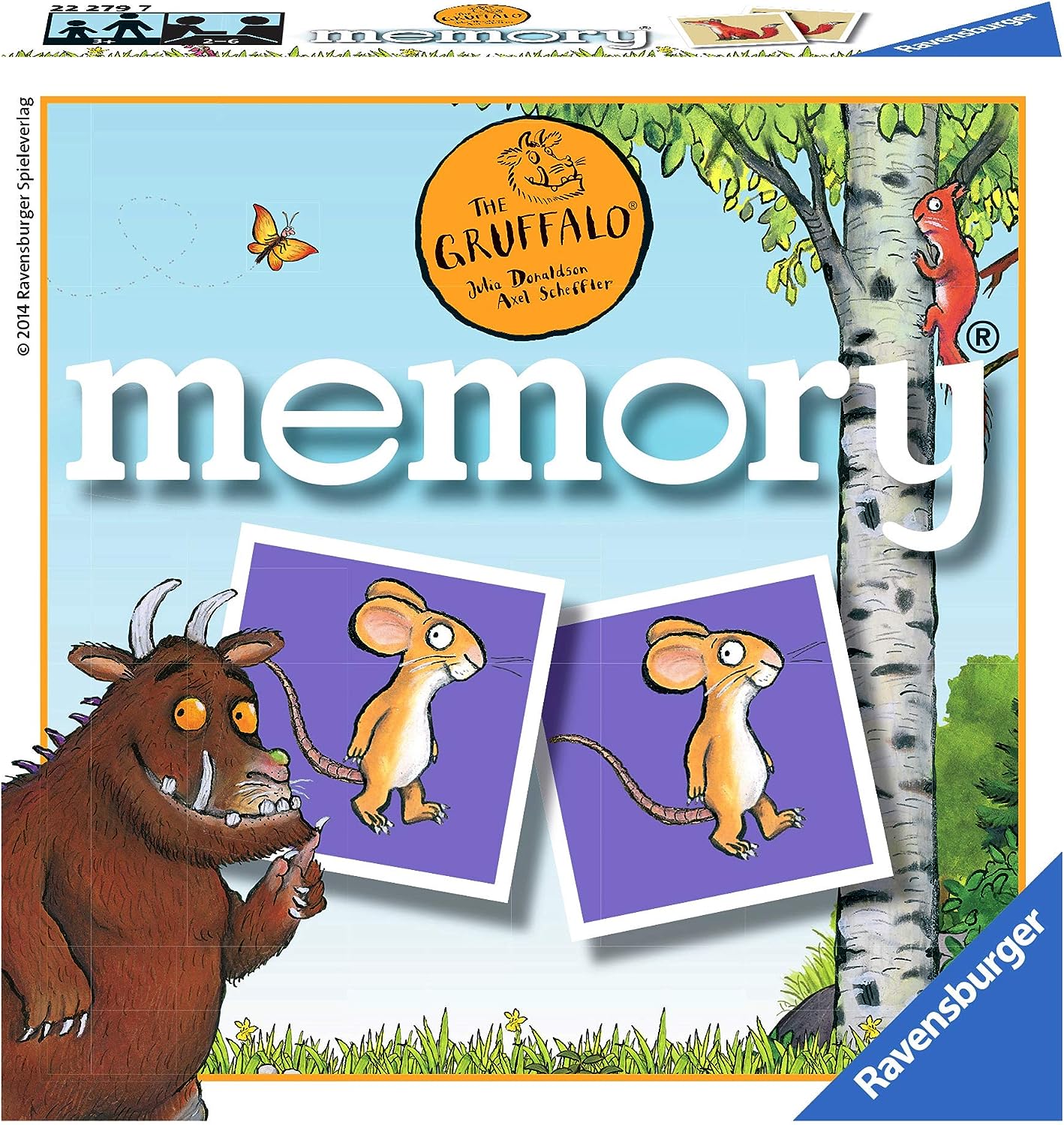 Ravensburger The Gruffalo Mini Memory Game - Matching Picture Snap Pairs Game For Kids Age 3 Years and Up - Gruffalo Toy