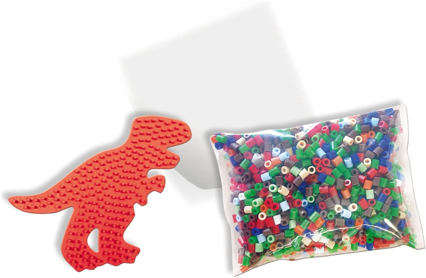 SES-Creative-Hobby e creatività Perline Dinosauro Perle da Stirare Trex, Multicolore, 14.86 x 3.96 x 19.81 cm, 6117