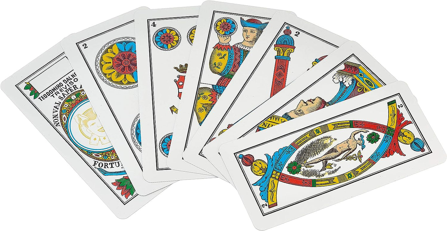 Dal Trevisane Regional Playing Cards, Red Case, Color, 15005