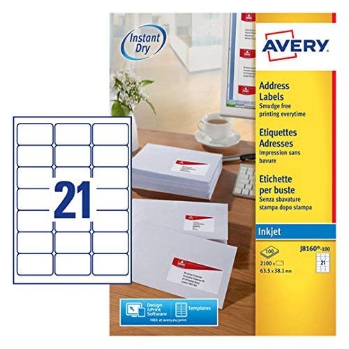 Avery Ijet Lbl Addr 63.5X38.1 P100J8160