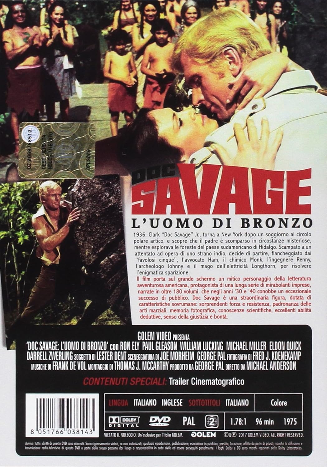 doc savage l'uomo di bronzo DVD Italian Import