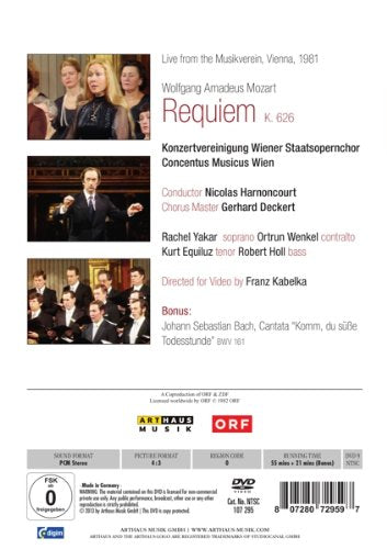 MOZART: Requiem (live from Musikverein, Vienna, 1981
