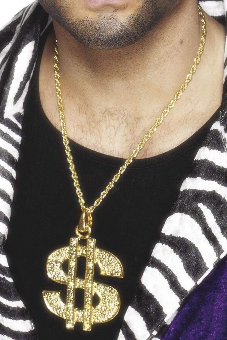 Smiffys Dollar Sign Medallion, Gold