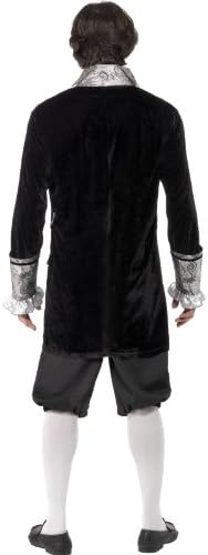 Smiffys Fever Male Baroque Vampire Costume, Black (Size M)