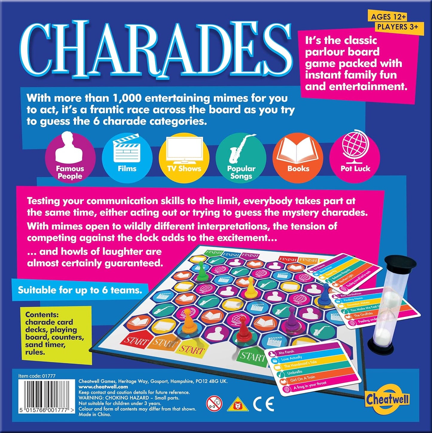 Cheatwell Games - Family Charades Party Game - Includes 1000 Charades - Perfect for Groups and Family Game Nights - For Ages 12+