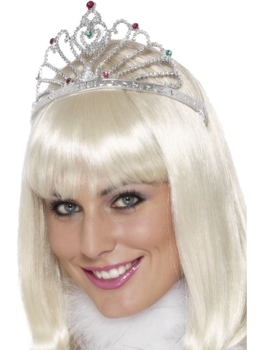 Smiffys Fan Design Tiara, Silver