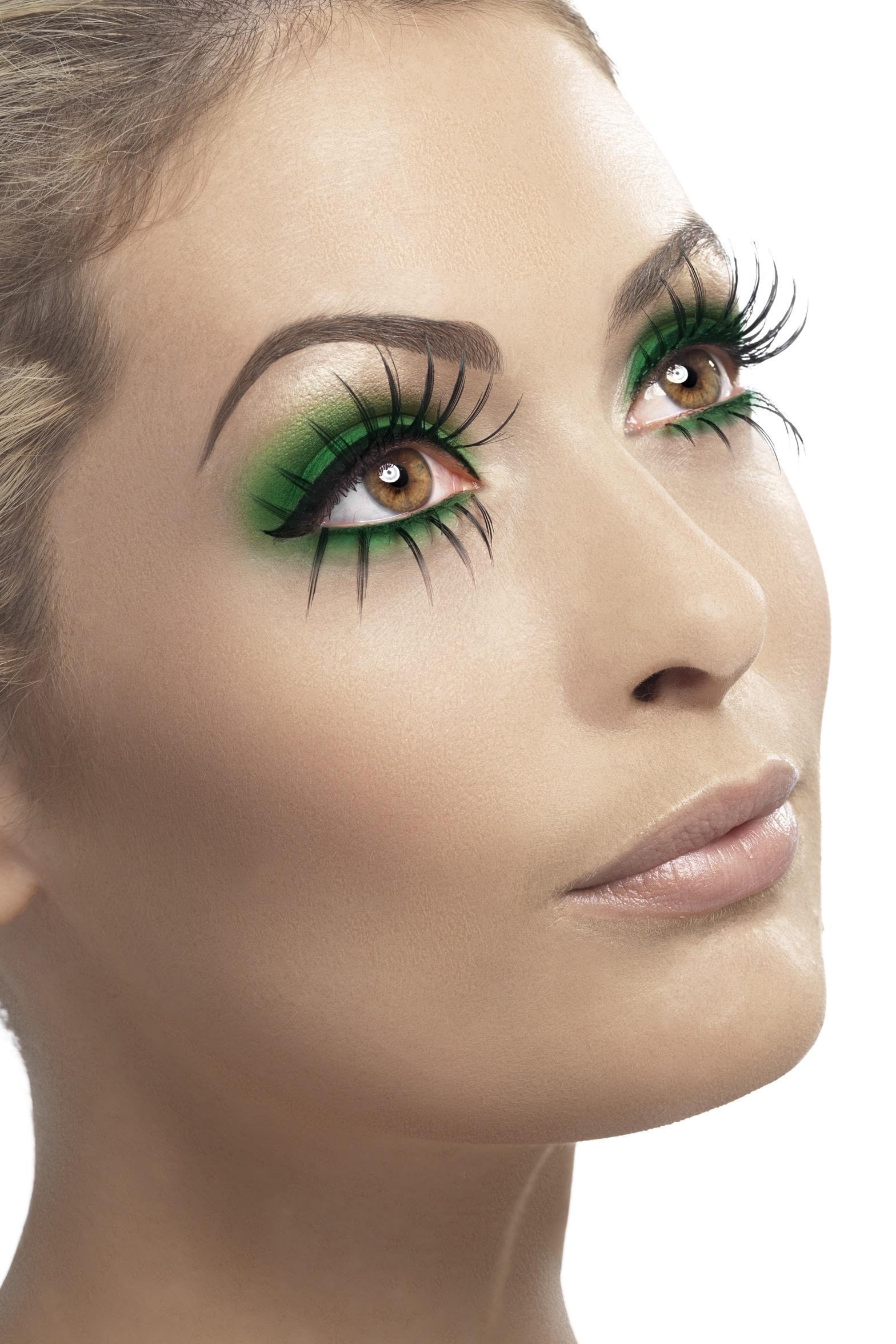 Smiffys Eyelashes, Top and Bottom Set, Long, Black