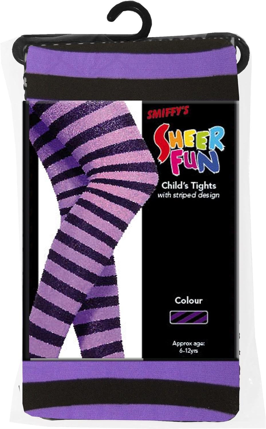 Smiffys Tights, Purple & Black