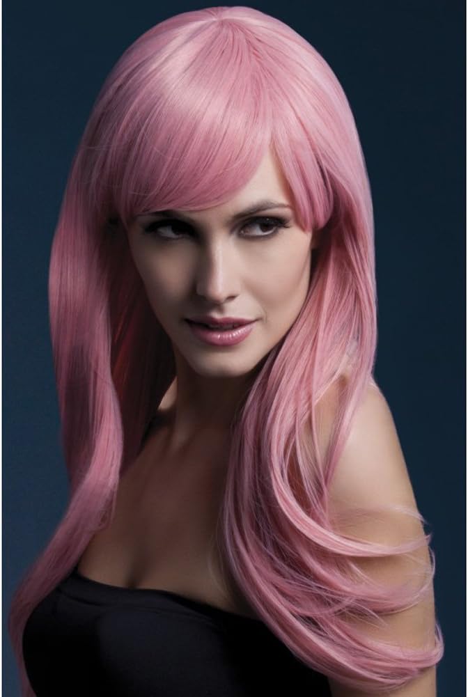 Smiffys Fever Sienna Wig, Pastel Pink