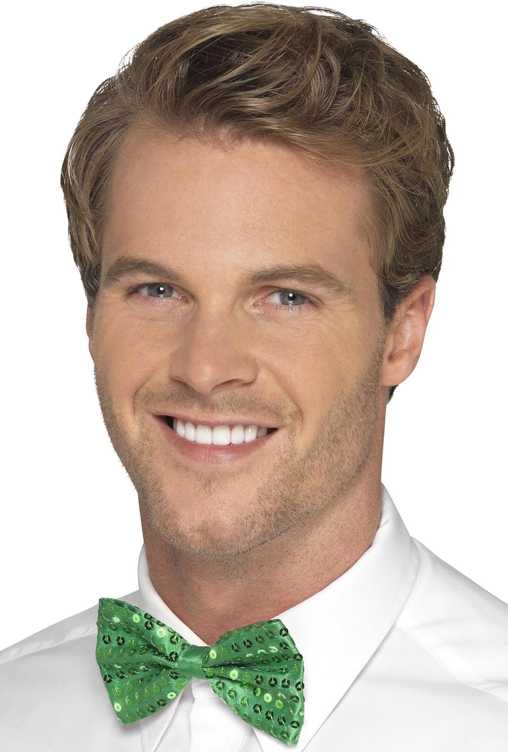 Smiffys Sequin Bow Tie, Green