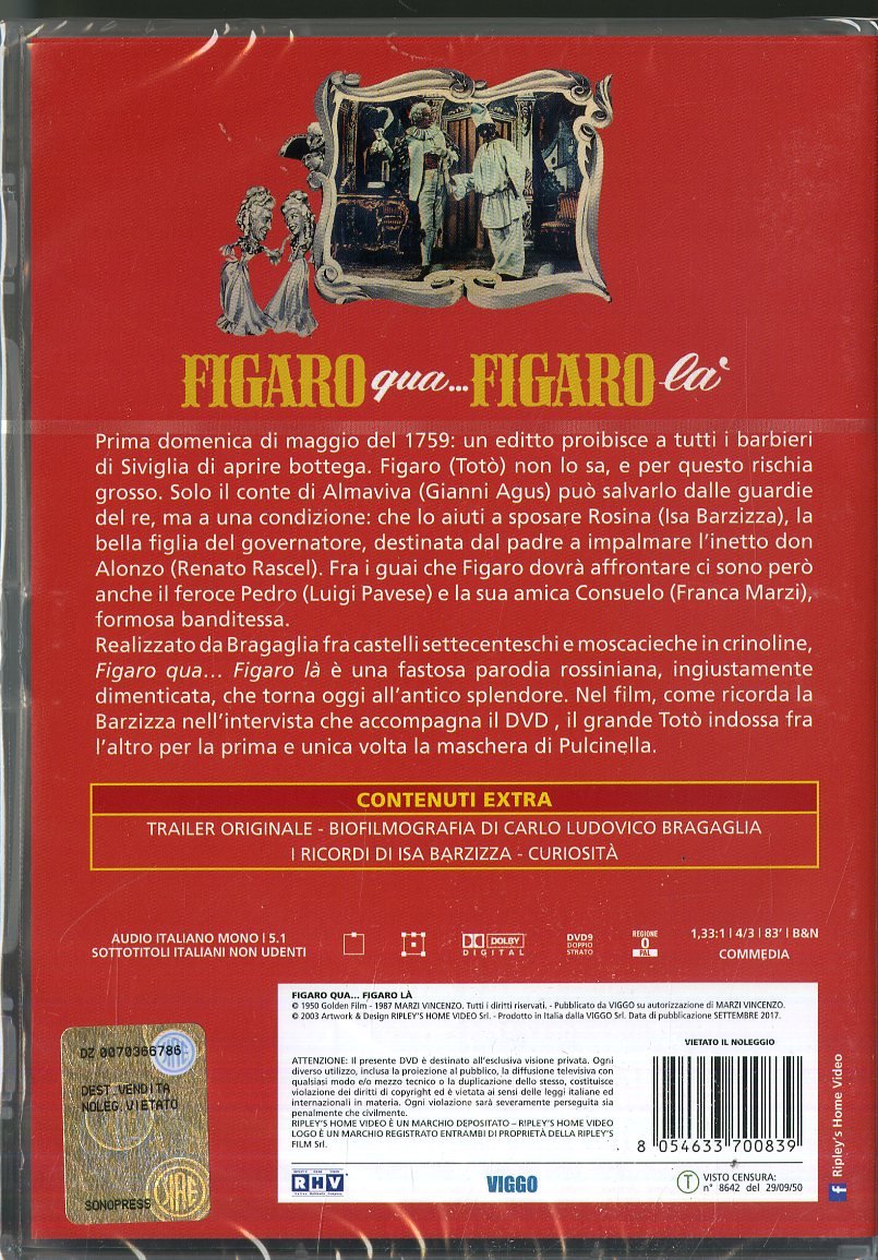 toto' figaro qua... figaro la' DVD Italian Import