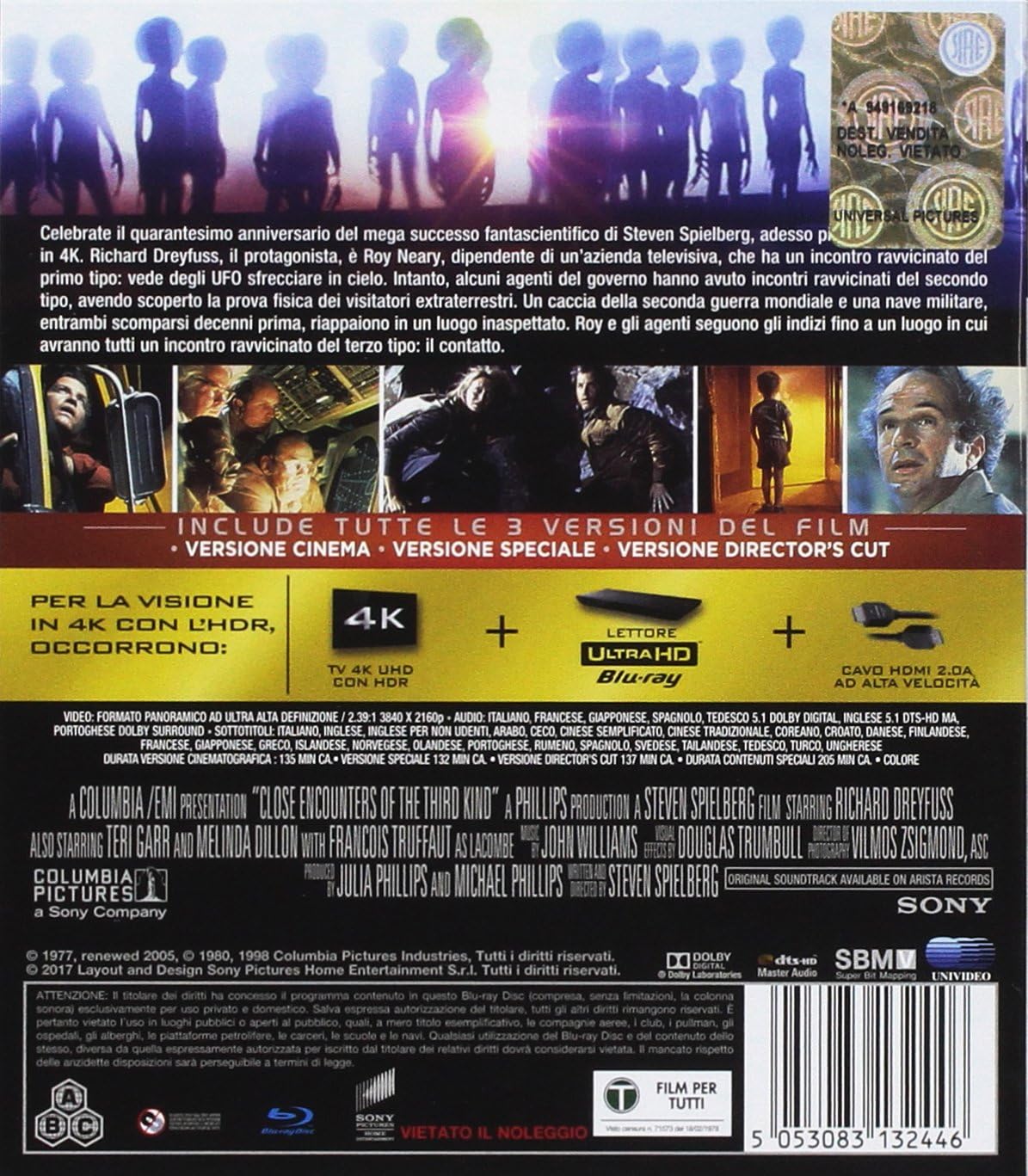Incontri Ravvicinati Del Terzo Tipo (Se 40o Anniversario) 4K Ultra HD+Blu-Ray