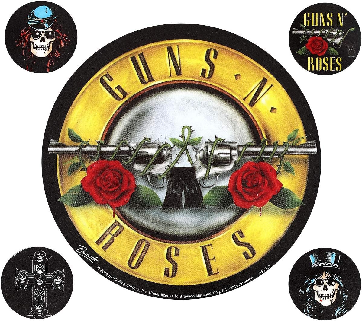 Pyramid International Guns N' Roses (Bullet Logo) Vinyl Stickers, Paper, Multi-Colour, 10 x 12.5 x 1.3 cm