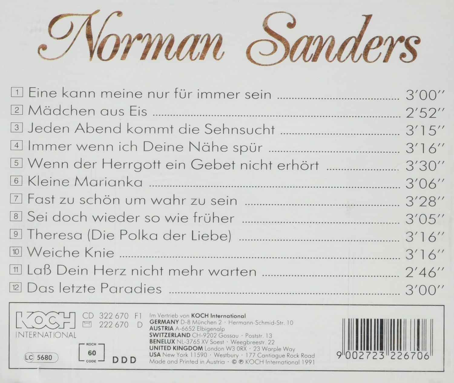 Jeden Abend kommt die Sehnsucht