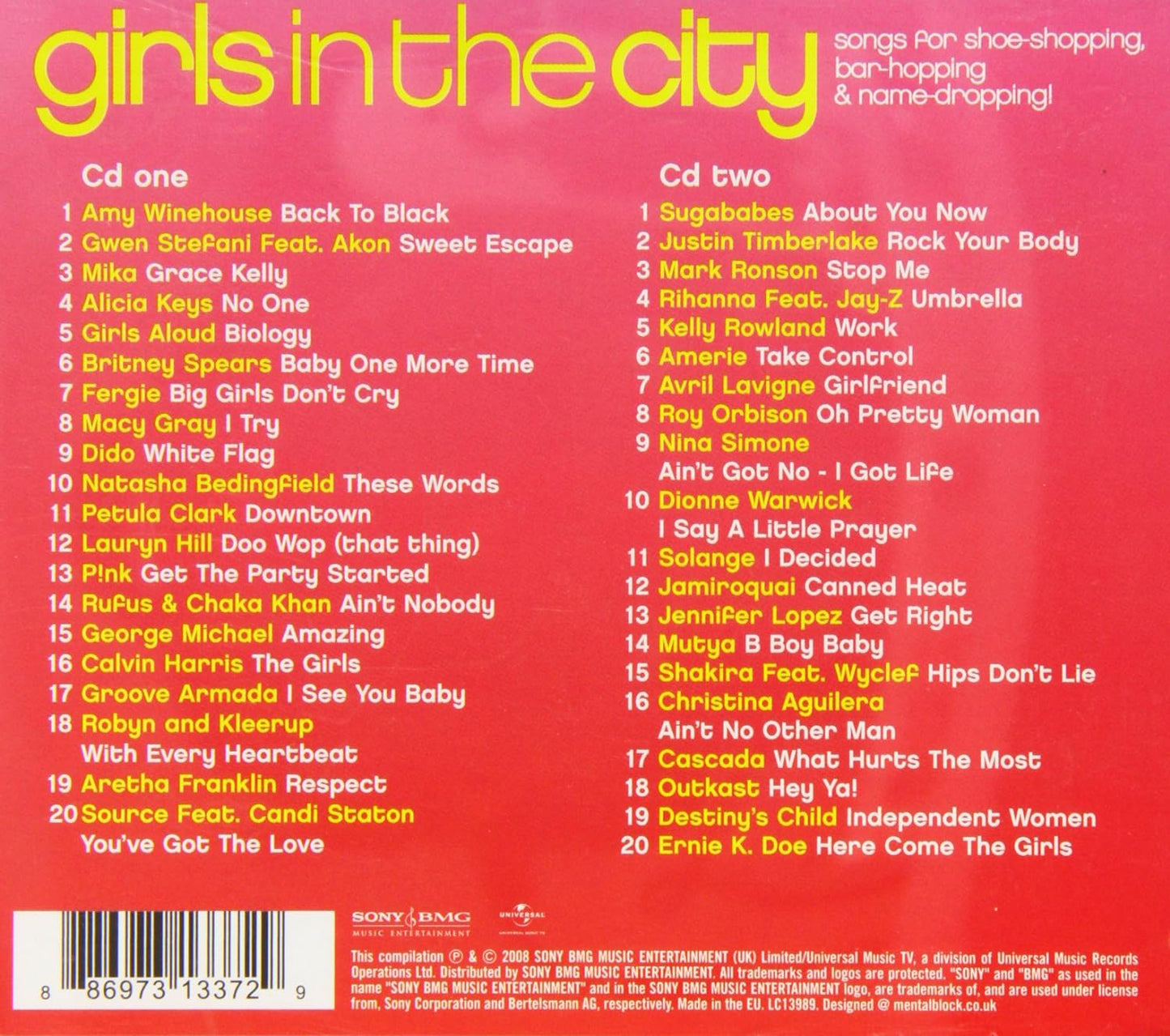 Girls In The City (37 Tracks) Aust Excl