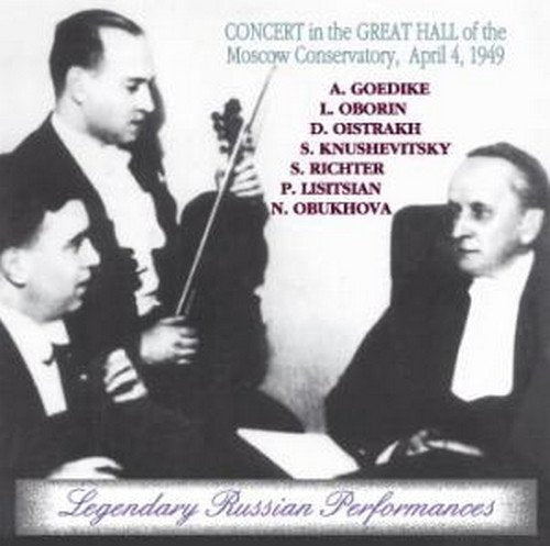 Concert In Memory Of Konstantin Igumnov, April 4th 1949