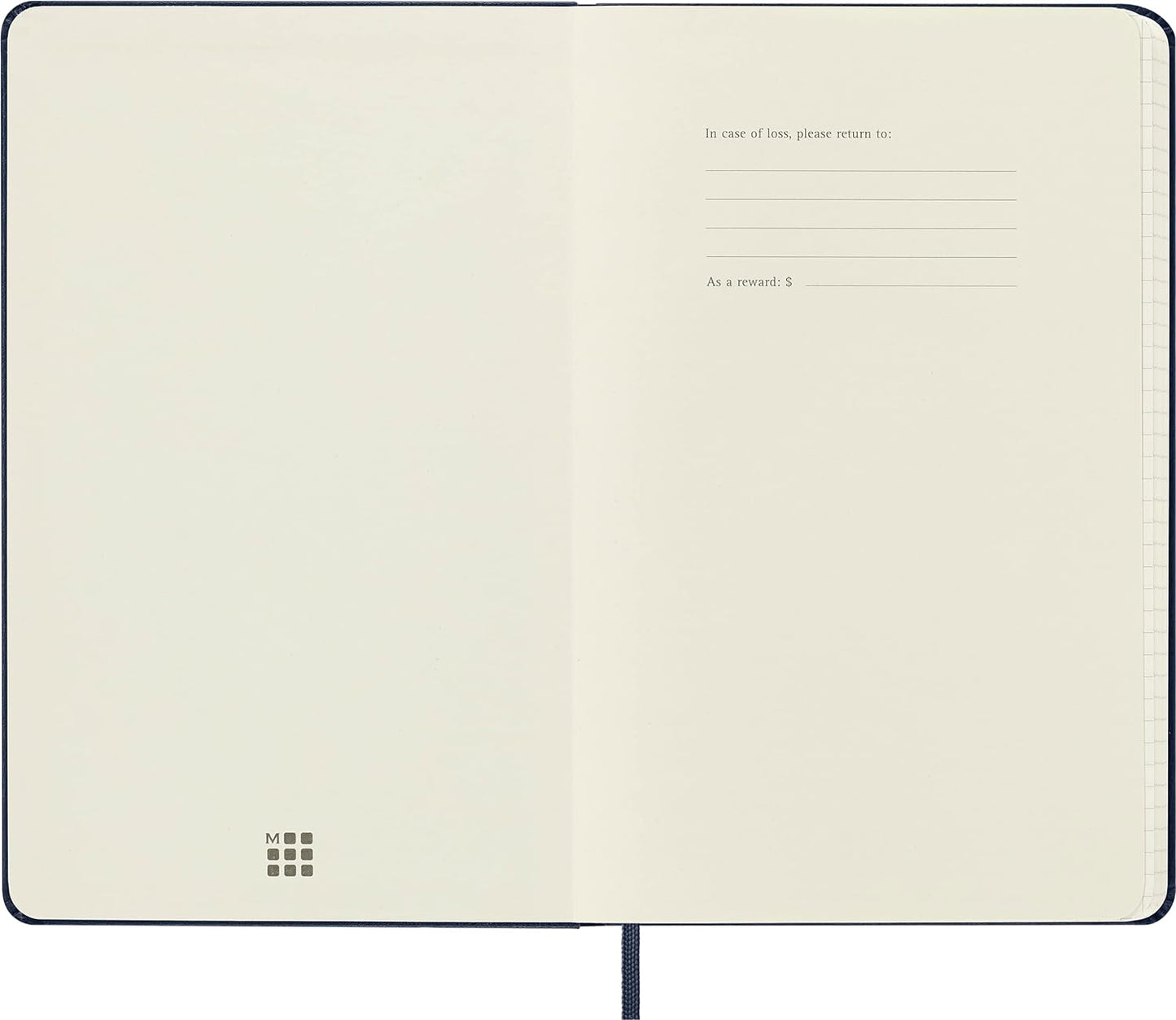 Moleskine Classic Squared Paper Notebook, Hard Cover and Elastic Closure Journal, Color Sapphire Blue, Size Large 13 x 21 cm, 240 Pages