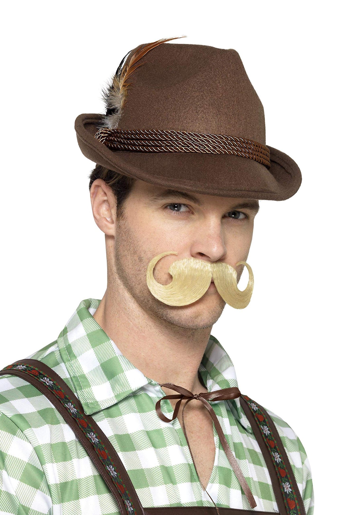 Smiffys Deluxe Bavarian Trenker Hat, Brown