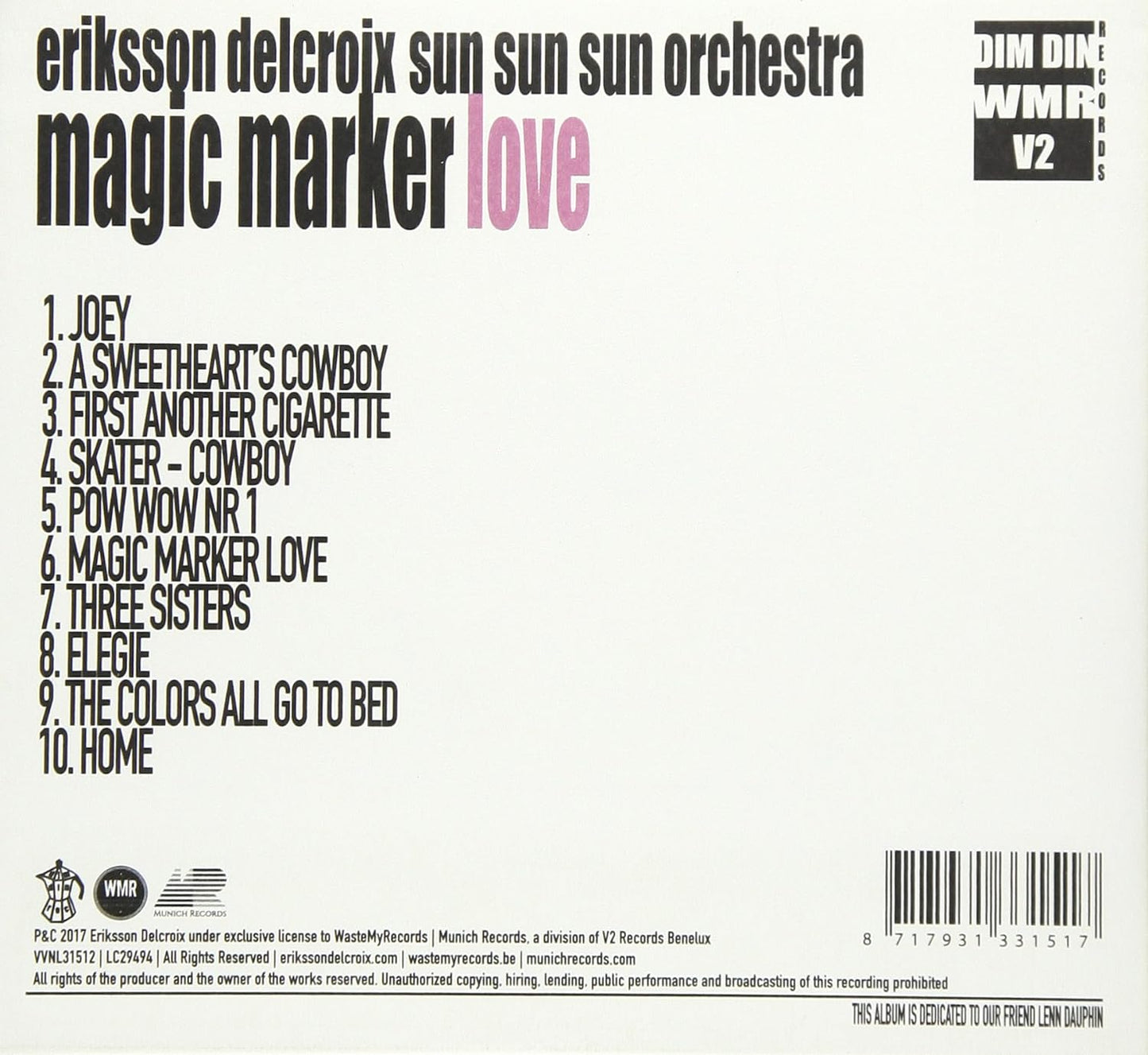 Eriksson Delcroix & Sun S - Magic Marker Love