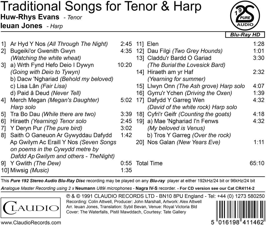 Traditional Songs for Tenor & Harp