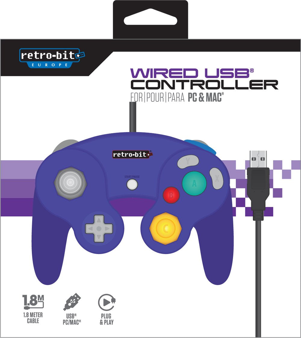 Retro-Bit 295696 Bedrade Controleur, Paars Pc