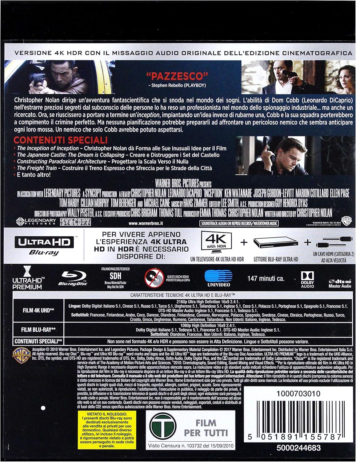 Inception (Italian Import)