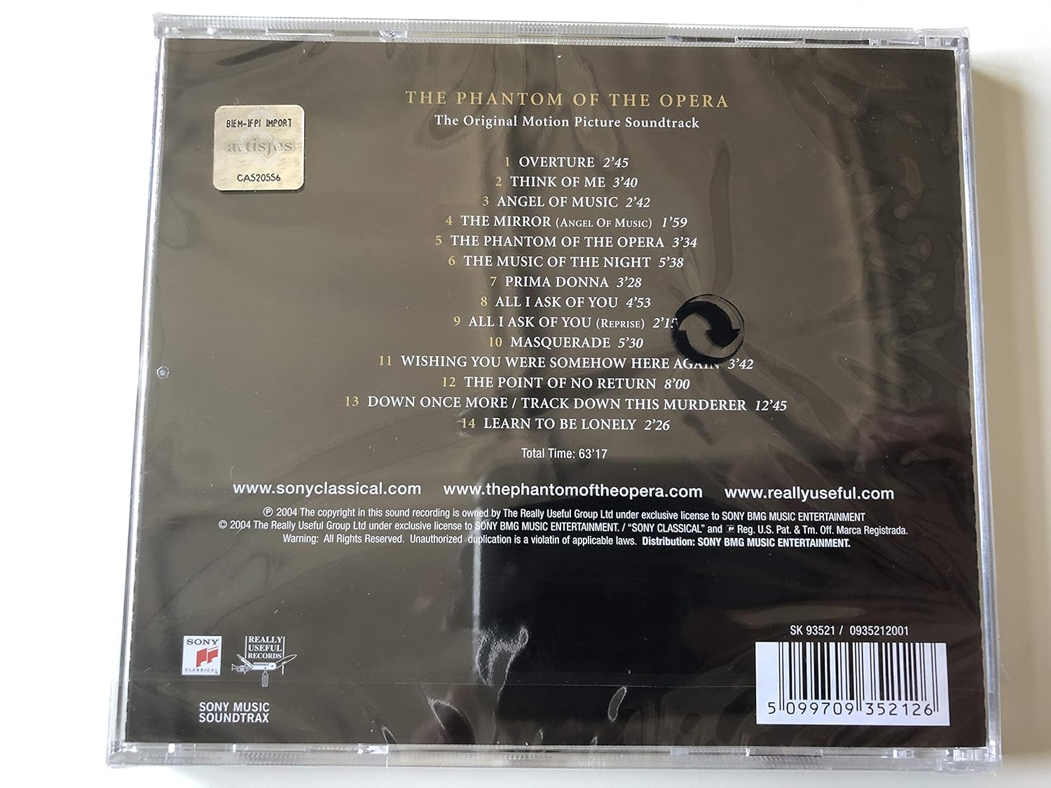 The Phantom of the Opera (Bande Originale du Film