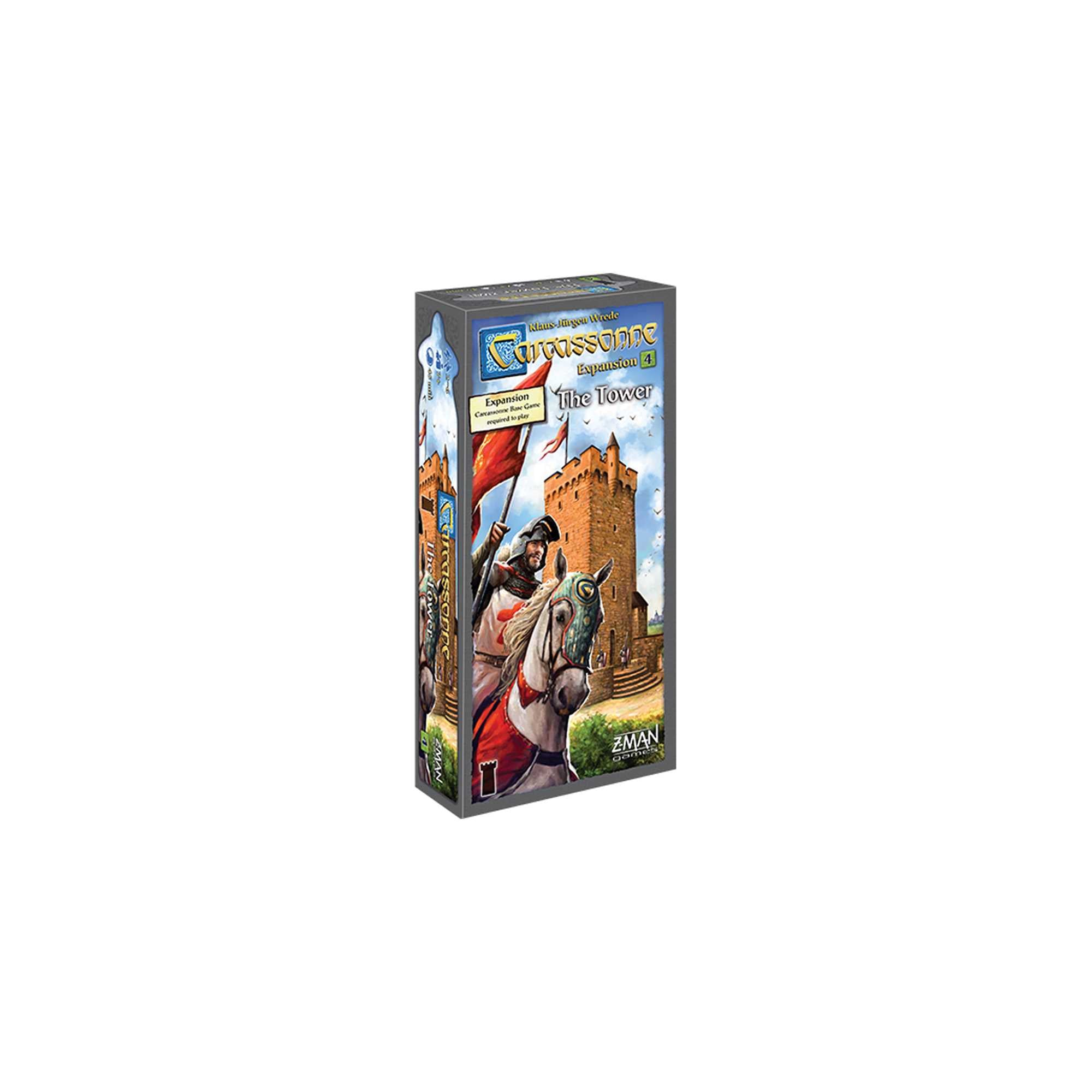 Z-Man Games, Carcassonne The Tower: Carcassonne, Board Game EXPANSION 4, Ages 7 and up, 2 - 6 Players, 45 Minutes Playing Time
