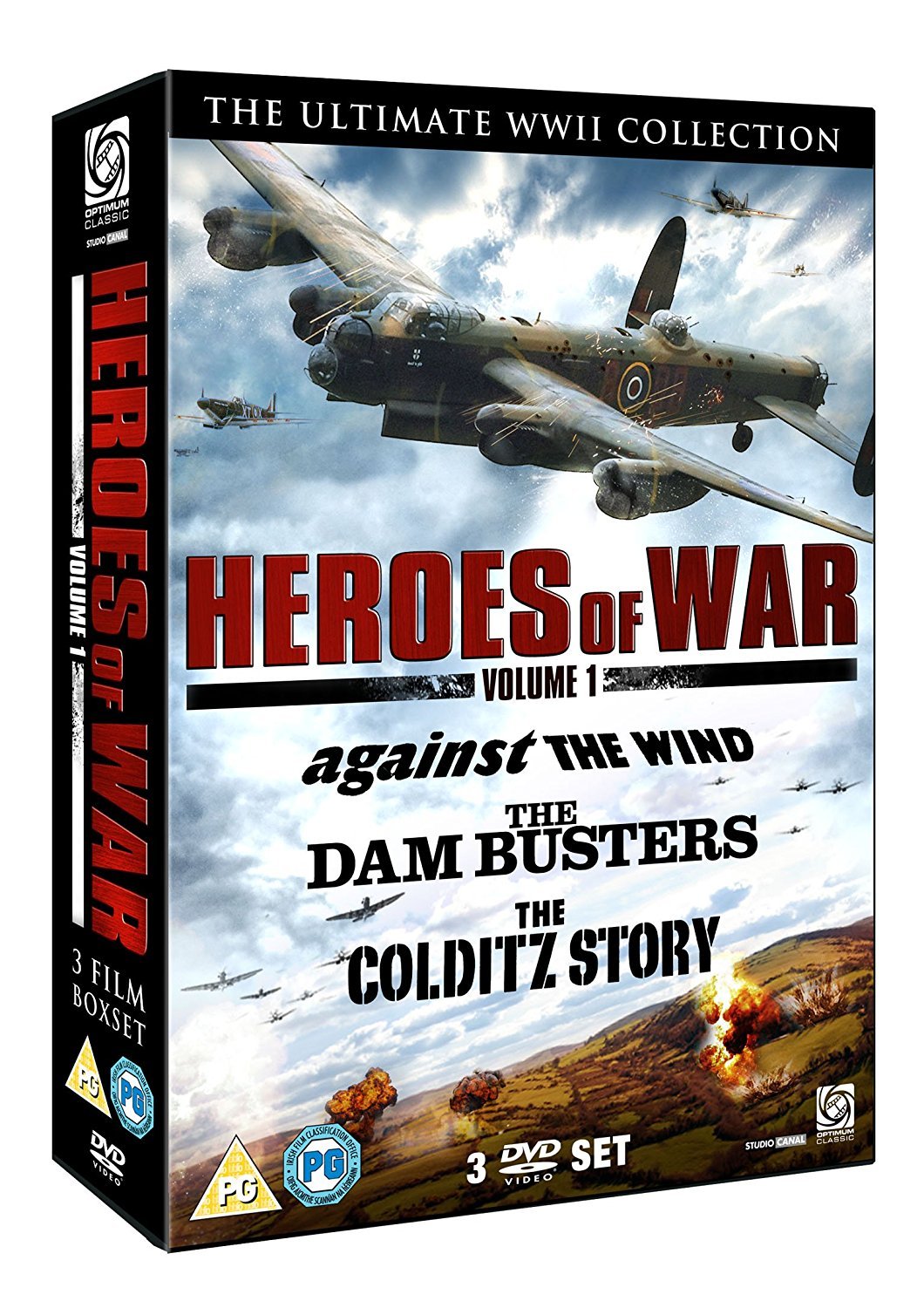 Heroes of War Vol 1 (Dambusters, The/Against The Wind/Colditz Story)