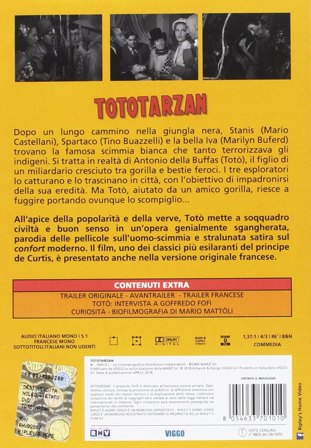 Dvd - Toto' Tarzan (1 DVD