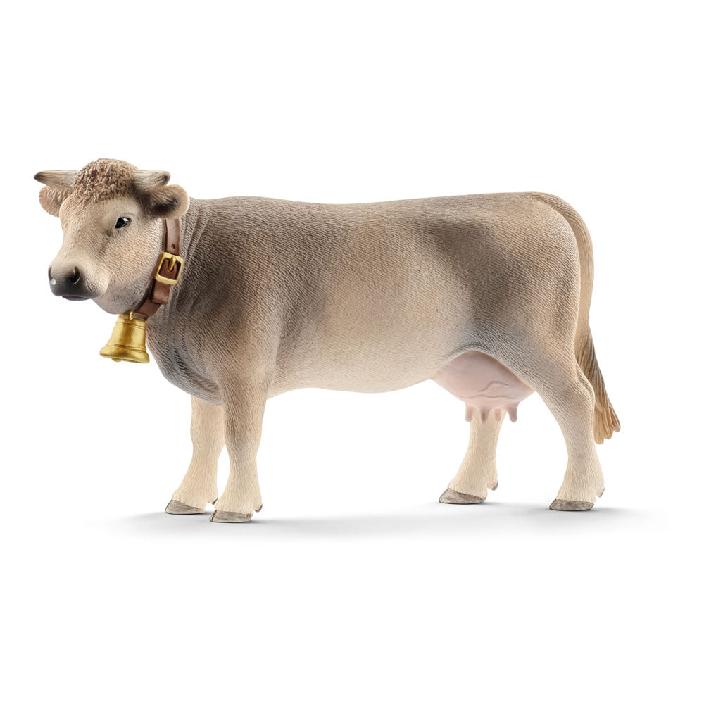 schleich 13874 Braunvieh Kuh, für Kinder ab 3+ Jahren, FARM WORLD - Spielfigur