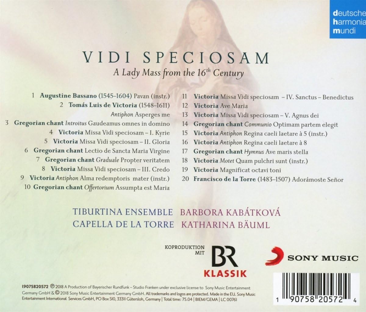 VIDI SPECIOSAM-A LADY MASS FROM THE 16TH CENTURY