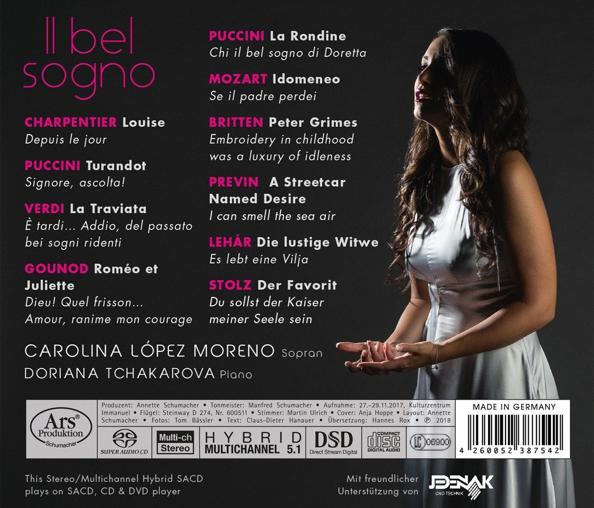 Il bel sogno - Operatic Arias by Charpentier, Mozart, Puccini, Lehar, Previn a.o.n