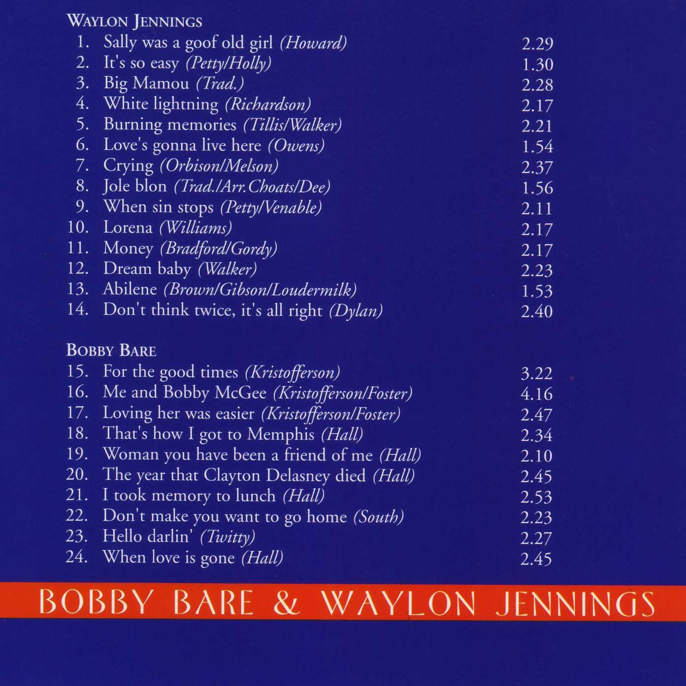 Waylon Jennings/Bobby Bare