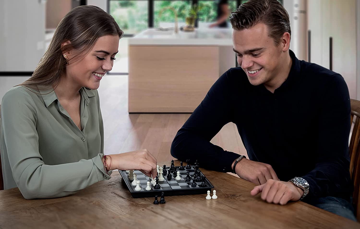 Engelhart - 200711-200712- Travel Magnetic Chess Game 16 cm / 24 cm (24 cm x 24 cm