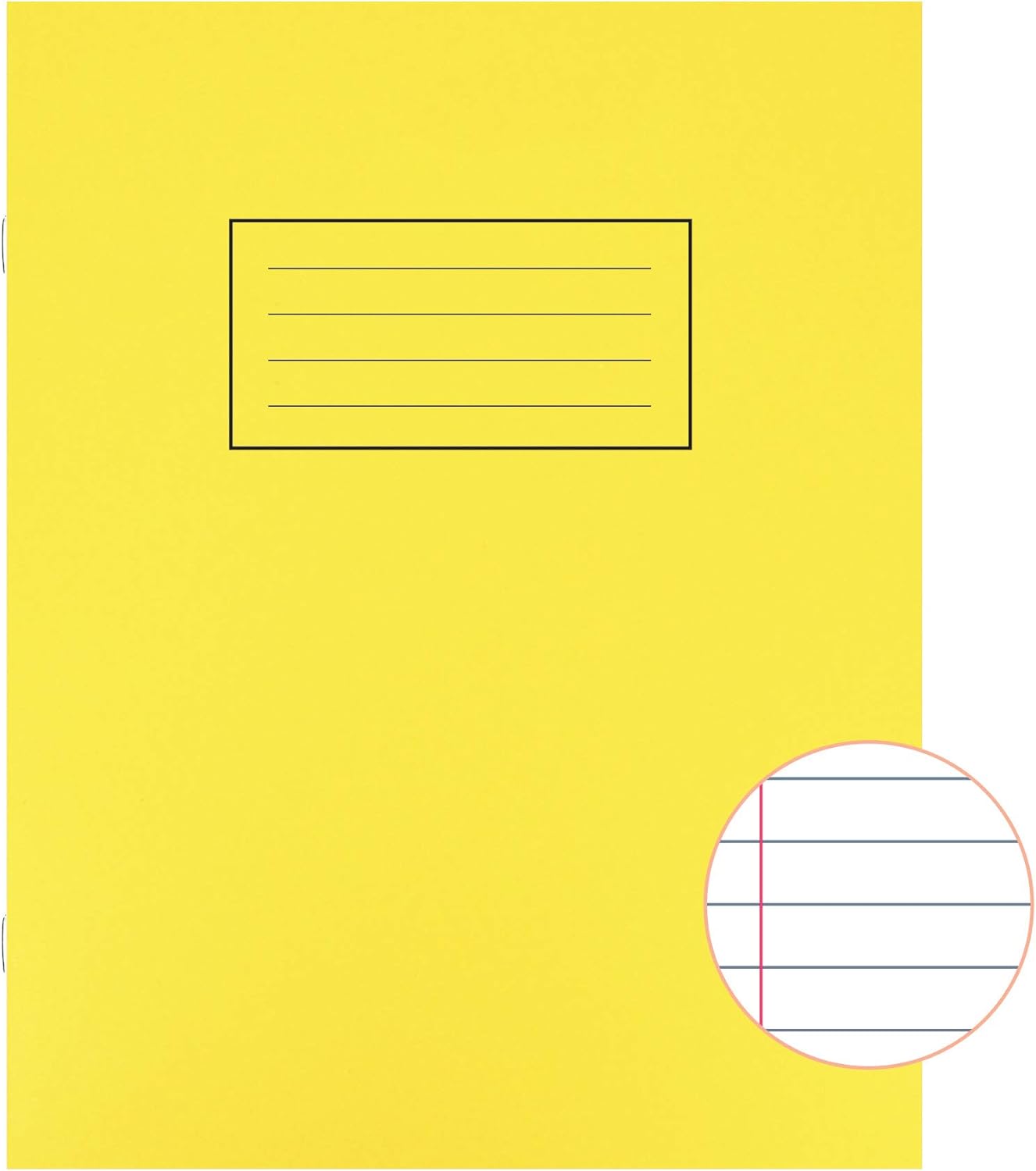 Silvine Exercise Book 229 x 178mm Ruled with Margin Yellow (10 Pack