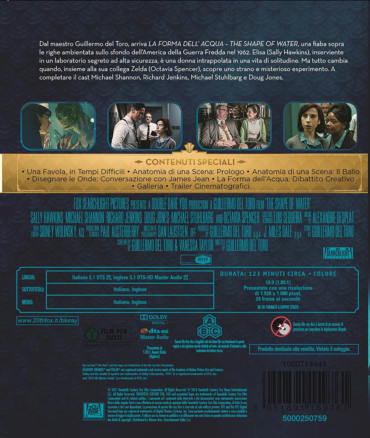 la forma dell'acqua - blu ray BluRay Italian Import