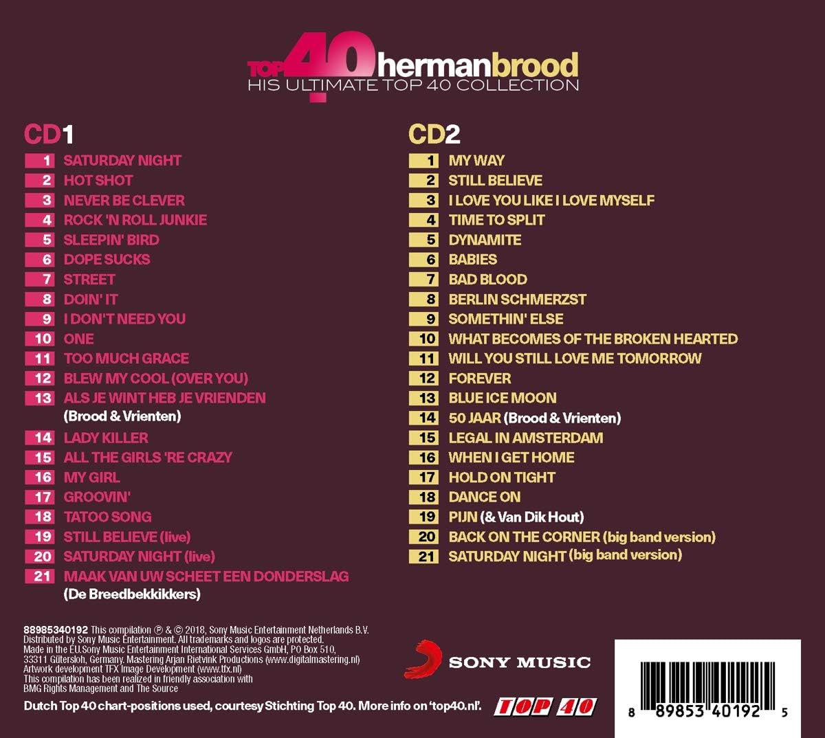 Top 40 Herman Brood (His Ultimate Top 40 Collection)