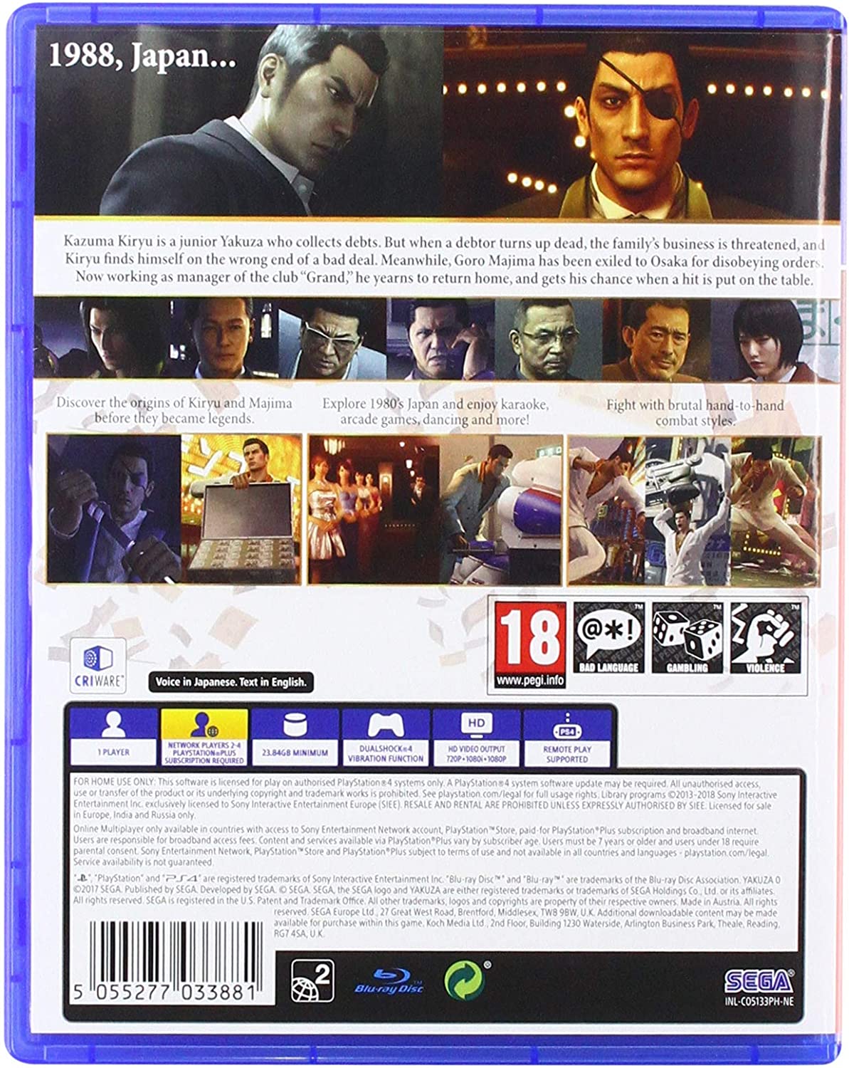Yakuza 0 Zero PS4 (PS4